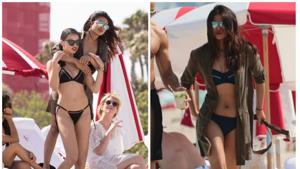 Supermodel Adriana Lima and Priyanka Chopra were snapped soaking up some sun on the Miami beach.(Instagram) Supermodel Adriana Lima and Priyanka Chopra were snapped soaking up some sun on the Miami beach.(Instagram)