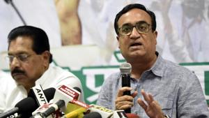 Delhi congress chief Ajay Maken said that senior Congress leaders including Amarinder Singh and Anand Sharma had raised concerns five months ago and given statements in public that AAP receives funds from pro-Khalistan separatist groups but no effort was made to probe it.(Sonu Mehta/HT PHOTO) Delhi congress chief Ajay Maken said that senior Congress leaders including Amarinder Singh and Anand Sharma had raised concerns five months ago and given statements in public that AAP receives funds from pro-Khalistan separatist groups but no effort was made to probe it.(Sonu Mehta/HT PHOTO)