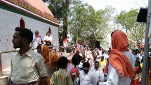 Devotees at Kauleshwari temple, one of the shrines that has been included in the Shakti circuit, being pushed to rid the Gaya-Chatra border of the influence of Maoists.(HT file photo) Devotees at Kauleshwari temple, one of the shrines that has been included in the Shakti circuit, being pushed to rid the Gaya-Chatra border of the influence of Maoists.(HT file photo)