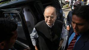 Finance minister Arun Jaitley arrives to attend the 14th Goods and Services Tax (GST) Council in Srinagar on Thursday.(PTI) Finance minister Arun Jaitley arrives to attend the 14th Goods and Services Tax (GST) Council in Srinagar on Thursday.(PTI)