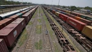 A man walks on a railway track as freight trains are parked at Tughlakabad railway station in New Delhi.(REUTERS FILE PHOTO) A man walks on a railway track as freight trains are parked at Tughlakabad railway station in New Delhi.(REUTERS FILE PHOTO)