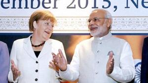 Prime Minister’s first stop on the Europe trip is in Germany, where he and Chancellor Angela Merkel will address a meeting of business leaders from both countries.(PTI FILE PHOTO) Prime Minister’s first stop on the Europe trip is in Germany, where he and Chancellor Angela Merkel will address a meeting of business leaders from both countries.(PTI FILE PHOTO)