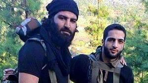 File photo of Sabzar Bhat (left), who was killed by the Indian Army in Kashmir’s Tral, with Burhan Wani.(YouTube grab) File photo of Sabzar Bhat (left), who was killed by the Indian Army in Kashmir’s Tral, with Burhan Wani.(YouTube grab)
