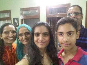 Bhoomi Sawant, (Centre) second all-India rank holder in the CBSE Class 12 Boards with her grandmother, parents and brother. Bhoomi Sawant, (Centre) second all-India rank holder in the CBSE Class 12 Boards with her grandmother, parents and brother.