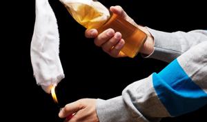 Representational image of a Molotov cocktail(Shutterstock image) Representational image of a Molotov cocktail(Shutterstock image)