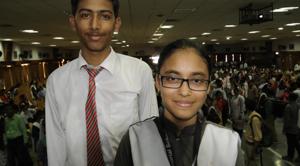 Lucknow’s Devanshu Tiwari and Aparna Singh were on cloud nine on Saturday after scoring a CGPA of 10 in the CBSE Class 10 board examinations.(Ashok Dutta/HT photo) Lucknow’s Devanshu Tiwari and Aparna Singh were on cloud nine on Saturday after scoring a CGPA of 10 in the CBSE Class 10 board examinations.(Ashok Dutta/HT photo)