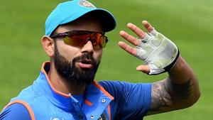 Indian cricket team captain Virat Kohli during a training session at Edgbaston on Saturday, ahead of their ICC Champions Trophy opener vs Pakistan cricket team.(Getty Images) Indian cricket team captain Virat Kohli during a training session at Edgbaston on Saturday, ahead of their ICC Champions Trophy opener vs Pakistan cricket team.(Getty Images)