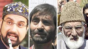 A combination photo of Kashmiri separatist leaders Mirwaiz Umar Farooq, Yasin Malik, Syed Ali Shah Geelani. (Agencies) A combination photo of Kashmiri separatist leaders Mirwaiz Umar Farooq, Yasin Malik, Syed Ali Shah Geelani. (Agencies)