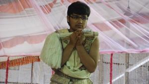 From now, Varshil Shah will only dress in a white dhoti worn by the members of the Svetambara, or “white clad”, sect of Jainism.(HT photo) From now, Varshil Shah will only dress in a white dhoti worn by the members of the Svetambara, or “white clad”, sect of Jainism.(HT photo)