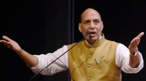 Home minister Rajnath Singh accused some political parties of fanning the farmers unrest in MP and Maharashtra.(PTI Photo) Home minister Rajnath Singh accused some political parties of fanning the farmers unrest in MP and Maharashtra.(PTI Photo)