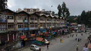 Hundreds of Indian troops and riot police patrolled the streets after the Gorkha Janmukti Morcha (GJM) party called a general strike as they pushed for separate Gorkhaland in the hill region.(AFP) Hundreds of Indian troops and riot police patrolled the streets after the Gorkha Janmukti Morcha (GJM) party called a general strike as they pushed for separate Gorkhaland in the hill region.(AFP)