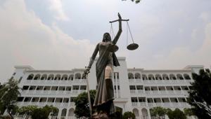 The statue of Lady Justice stands after it was reinstalled near the Supreme Court complex in Dhaka, Bangladesh, May 28(AP) The statue of Lady Justice stands after it was reinstalled near the Supreme Court complex in Dhaka, Bangladesh, May 28(AP)