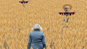 The user, playing the role of May, has to avoid running into scarecrows placed in the fields.(Screengrab via comewheatmay.com) The user, playing the role of May, has to avoid running into scarecrows placed in the fields.(Screengrab via comewheatmay.com)