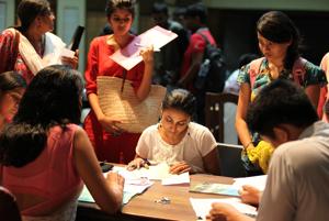 Admissions have picked up pace in DU.(Hindustan Times) Admissions have picked up pace in DU.(Hindustan Times)