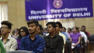 The Delhi University is announcing its first cut-off list for undergraduate courses.(Saumya Khandelwal/HT Photo) The Delhi University is announcing its first cut-off list for undergraduate courses.(Saumya Khandelwal/HT Photo)