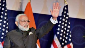 Prime Minister Narendra Modi at a community reception in Washington on Sunday. Modi will be on a two-day visit to Israel from July 4, his second high-profile overseas tour in less than 10 days.(PTI photo) Prime Minister Narendra Modi at a community reception in Washington on Sunday. Modi will be on a two-day visit to Israel from July 4, his second high-profile overseas tour in less than 10 days.(PTI photo)