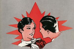 Screen print of a couple, 1928.(Getty Images) Screen print of a couple, 1928.(Getty Images)