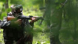 Army soldiers take position during an operation against militants in Shopian district south of Srinagar, in this file photo from May 2017.(Waseem Andrabi / Hindustan Times) Army soldiers take position during an operation against militants in Shopian district south of Srinagar, in this file photo from May 2017.(Waseem Andrabi / Hindustan Times)