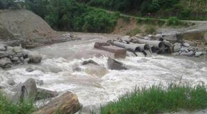 Heavy rains triggered a landslide at Laptap village in Arunachal Pradesh’s Papum Pare district.(HT Photo) Heavy rains triggered a landslide at Laptap village in Arunachal Pradesh’s Papum Pare district.(HT Photo)