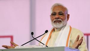 Narendra Modi gives a speech during an event marking the 100th anniversary of Sabarmati Ashram in Ahmedabad on June 29, 2017.(AFP Photo) Narendra Modi gives a speech during an event marking the 100th anniversary of Sabarmati Ashram in Ahmedabad on June 29, 2017.(AFP Photo)