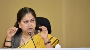 Rajasthan Chief Minister Vasundhara Raje(PTI File Photo) Rajasthan Chief Minister Vasundhara Raje(PTI File Photo)