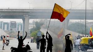 As long as the Karnataka government is not breaking the law, it is well within its right to think of a state flag (File Photo)(AFP) As long as the Karnataka government is not breaking the law, it is well within its right to think of a state flag (File Photo)(AFP)