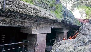 Acoording to folklore, the Pandavas lived in the cave during their exile.(HT PHOTO) Acoording to folklore, the Pandavas lived in the cave during their exile.(HT PHOTO)