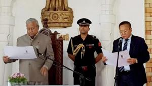 TR Zeliang was sworn-in as the new chief minister of Nagaland by governor PB Acharya at a ceremony in Kohima on July 19.(PTI FILE) TR Zeliang was sworn-in as the new chief minister of Nagaland by governor PB Acharya at a ceremony in Kohima on July 19.(PTI FILE)