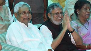 Among their first tasks in the new government, Bihar CM Nitish Kumar and his deputy Sushil Kumar Modi will decide on who makes up the rest of the cabinet.(Santosh Kumar/HT Photo)