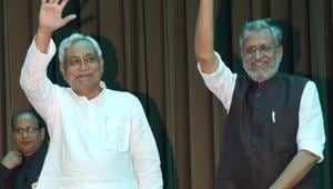 Nitish Kumar with Sushil Kumar Modi at Raj Bhawan in Patna on Thursday. No one really thinks that Nitish Kumar’s exit from the coalition was driven by principled opposition to corruption.(Santosh Kumar/HT Photo) Nitish Kumar with Sushil Kumar Modi at Raj Bhawan in Patna on Thursday. No one really thinks that Nitish Kumar’s exit from the coalition was driven by principled opposition to corruption.(Santosh Kumar/HT Photo)
