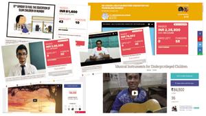 The crowdfunding pages of teenagers Crish Chengappa, Sathvik Vudumula, Ishnoor Singh, Varun Jhunjhunwalla, Aryaman Shaan and Meher Kaur Rikhy. They are among hundreds of children across the country successfully raising money for social causes via online crowdfunding campaigns. The crowdfunding pages of teenagers Crish Chengappa, Sathvik Vudumula, Ishnoor Singh, Varun Jhunjhunwalla, Aryaman Shaan and Meher Kaur Rikhy. They are among hundreds of children across the country successfully raising money for social causes via online crowdfunding campaigns.