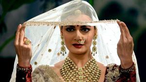 Bollywood actor Dia Mirza recently turned showstopper for designer Anju Modi at India Couture Week 2017.(AFP) Bollywood actor Dia Mirza recently turned showstopper for designer Anju Modi at India Couture Week 2017.(AFP)