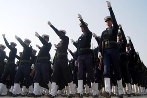 Navy officers rehearsing for Republic Day parade in Noida, Uttar Pradesh.(Representative Image/HT Photo) Navy officers rehearsing for Republic Day parade in Noida, Uttar Pradesh.(Representative Image/HT Photo)