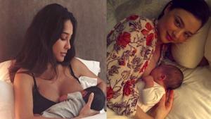Actor Lisa Haydon and model Miranda Kerr with their babies(Instagram.com) Actor Lisa Haydon and model Miranda Kerr with their babies(Instagram.com)