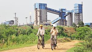 Men ride their bicycles in front of the Bhushan Steel plant in Odisha. Bhushan Steel is part of India’s “NPA crisis” that have choked the banking system and pushed lending, the lifeblood of the economy, to its lowest point in 20 years.(REUTERS FILE PHOTO) Men ride their bicycles in front of the Bhushan Steel plant in Odisha. Bhushan Steel is part of India’s “NPA crisis” that have choked the banking system and pushed lending, the lifeblood of the economy, to its lowest point in 20 years.(REUTERS FILE PHOTO)