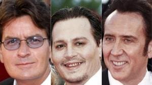 From left: Charlie Sheen, Johnny Depp and Nicolas Cage. From left: Charlie Sheen, Johnny Depp and Nicolas Cage.