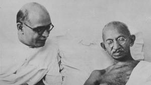Mahadev Desai with Mahatma Gandhi (HT File) Mahadev Desai with Mahatma Gandhi (HT File)