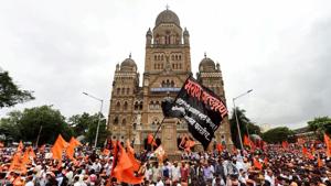 The Maratha community holding a silent protest to demand reservation in government jobs, Mumbai, August 9.(PTI) The Maratha community holding a silent protest to demand reservation in government jobs, Mumbai, August 9.(PTI)