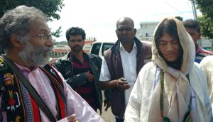 Activist Irom Sharmila with her husband British citizen Desmond Coutinha after getting married in Tamil Nadu’s Kodaikanal.(HT Photo) Activist Irom Sharmila with her husband British citizen Desmond Coutinha after getting married in Tamil Nadu’s Kodaikanal.(HT Photo)