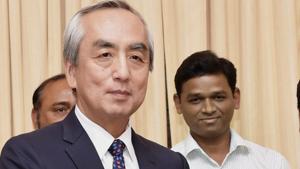 Japanese ambassador to India, Kenji Hiramatsu, at an official meeting in New Delhi.(PTI File Photo) Japanese ambassador to India, Kenji Hiramatsu, at an official meeting in New Delhi.(PTI File Photo)