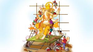 Apart from Lalbaug, make-shift workshops start springing up in Chinchpokli and Wadala from March onwards. The smaller idols are made using either PoP or clay(HT) Apart from Lalbaug, make-shift workshops start springing up in Chinchpokli and Wadala from March onwards. The smaller idols are made using either PoP or clay(HT)