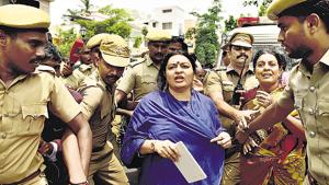 Deepa Jayakumar, niece of late chief minister J Jayalalithaa, has declared that she will oppose the government’s attempts to take over the Poes Garden residence.(PTI photo) Deepa Jayakumar, niece of late chief minister J Jayalalithaa, has declared that she will oppose the government’s attempts to take over the Poes Garden residence.(PTI photo)