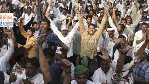 Members of the Jat community protest for expanded rights.(HT File Photo) Members of the Jat community protest for expanded rights.(HT File Photo)
