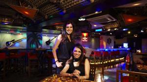 Sheen Romy and her mother Sadhna at Shack.(HT) Sheen Romy and her mother Sadhna at Shack.(HT)