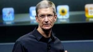 File photo of Apple CEO Tim Cook at Apple headquarters in Cupertino, California.(REUTERS)