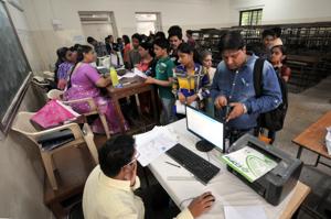 On Saturday, the number of vacant seats available in the upcoming round will be uploaded on the admissions site(Representational photo/HT) On Saturday, the number of vacant seats available in the upcoming round will be uploaded on the admissions site(Representational photo/HT)