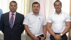 (Left to Right) Bhaskar Bhattacharya of Pune CRO Office, PMC disaster management officer Ganesh Sonune and Pune muncipal commissioner Kunal Kumar are part of the panel.(HT PHOTO) (Left to Right) Bhaskar Bhattacharya of Pune CRO Office, PMC disaster management officer Ganesh Sonune and Pune muncipal commissioner Kunal Kumar are part of the panel.(HT PHOTO)