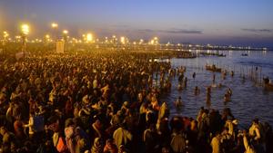 Millions take a dip at Sangam, the confluence of Ganga, Yamuna and the mythical Saraswati, in Allahabad. Soon after coming to power in 2014, the NDA government revived efforts to trace Saraswati.(HT file photo) Millions take a dip at Sangam, the confluence of Ganga, Yamuna and the mythical Saraswati, in Allahabad. Soon after coming to power in 2014, the NDA government revived efforts to trace Saraswati.(HT file photo)