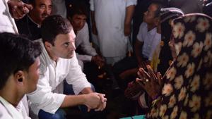 Congress vice president Rahul Gandhi talks to people during a visit to Gorakhpur. He will visit Gujarat and speak with party workers and listen to their grievances. (HT file photo) Congress vice president Rahul Gandhi talks to people during a visit to Gorakhpur. He will visit Gujarat and speak with party workers and listen to their grievances. (HT file photo)