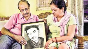 Aditya Sachdeva’s parents at their residence in Gaya.(PTI File Photo) Aditya Sachdeva’s parents at their residence in Gaya.(PTI File Photo)
